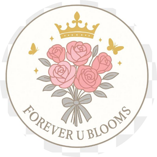 Forever U Blooms rose and crown logo